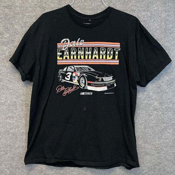 NASCAR Dale Earnhardt Men’s Graphic T-Shirt Race Car Print Black XL Racing Tee - Picture 1 of 9